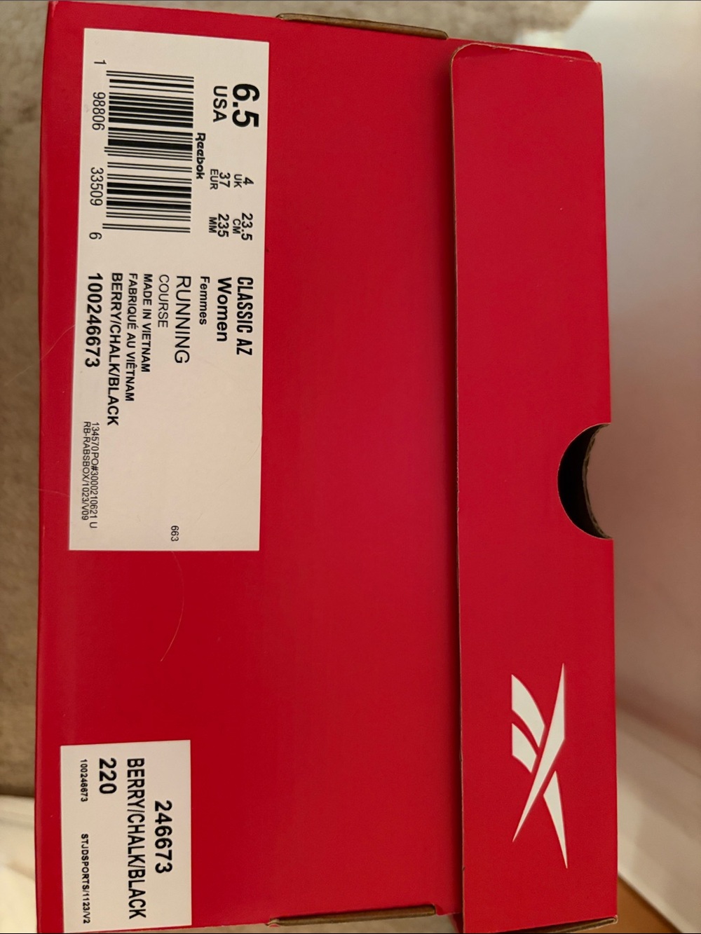 Reebok Pink and White Retro Runner Sneakers - Picture 5 of 5